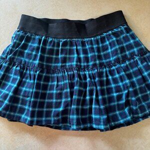 Justice Blue Plaid Skirt Skort Sz 12